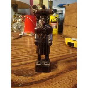 Vintage Hand Carved Wooden Brazilian Soldier Figurine Rare